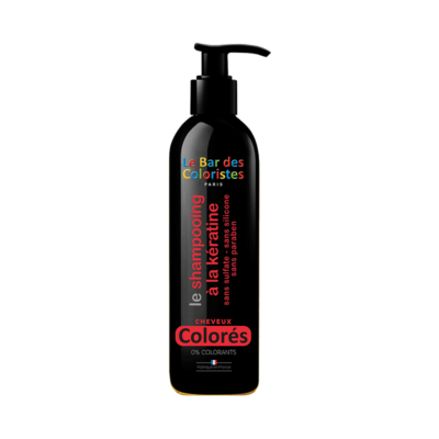 shampoing à la kératine pour cheveux colorés