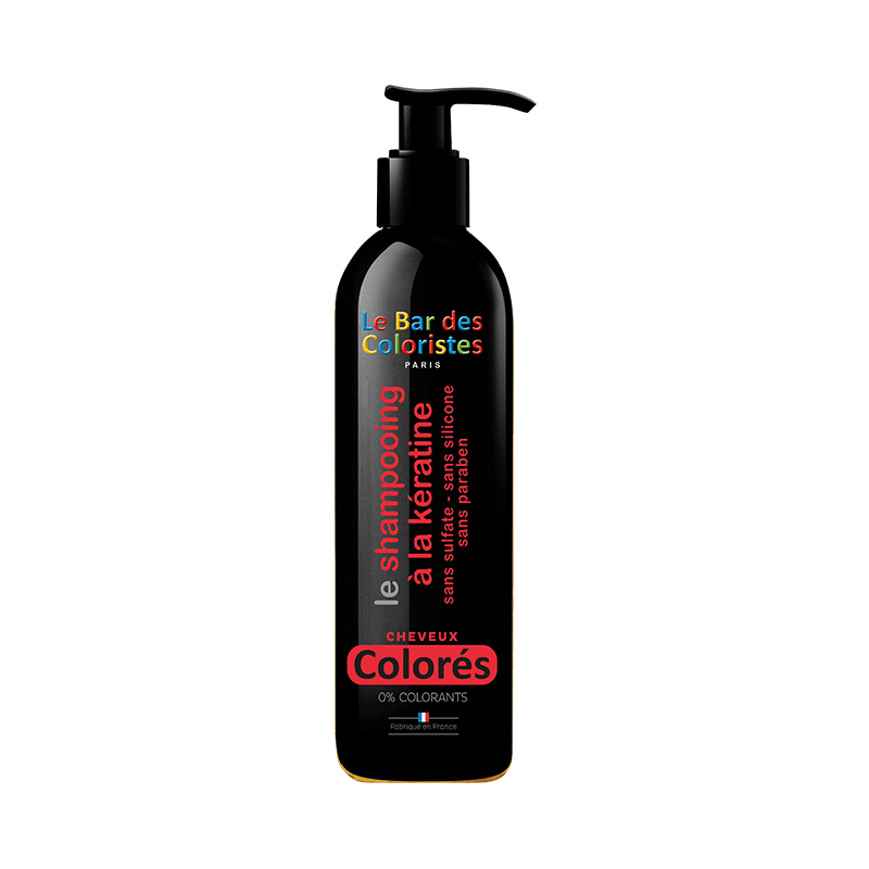 shampoing à la kératine pour cheveux colorés